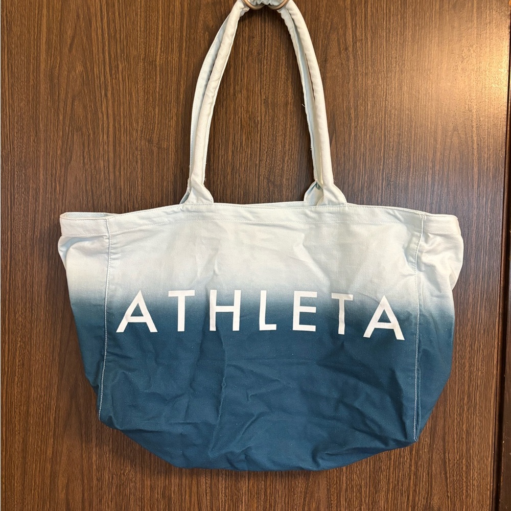 Athleta Blue and White Ombre Tote